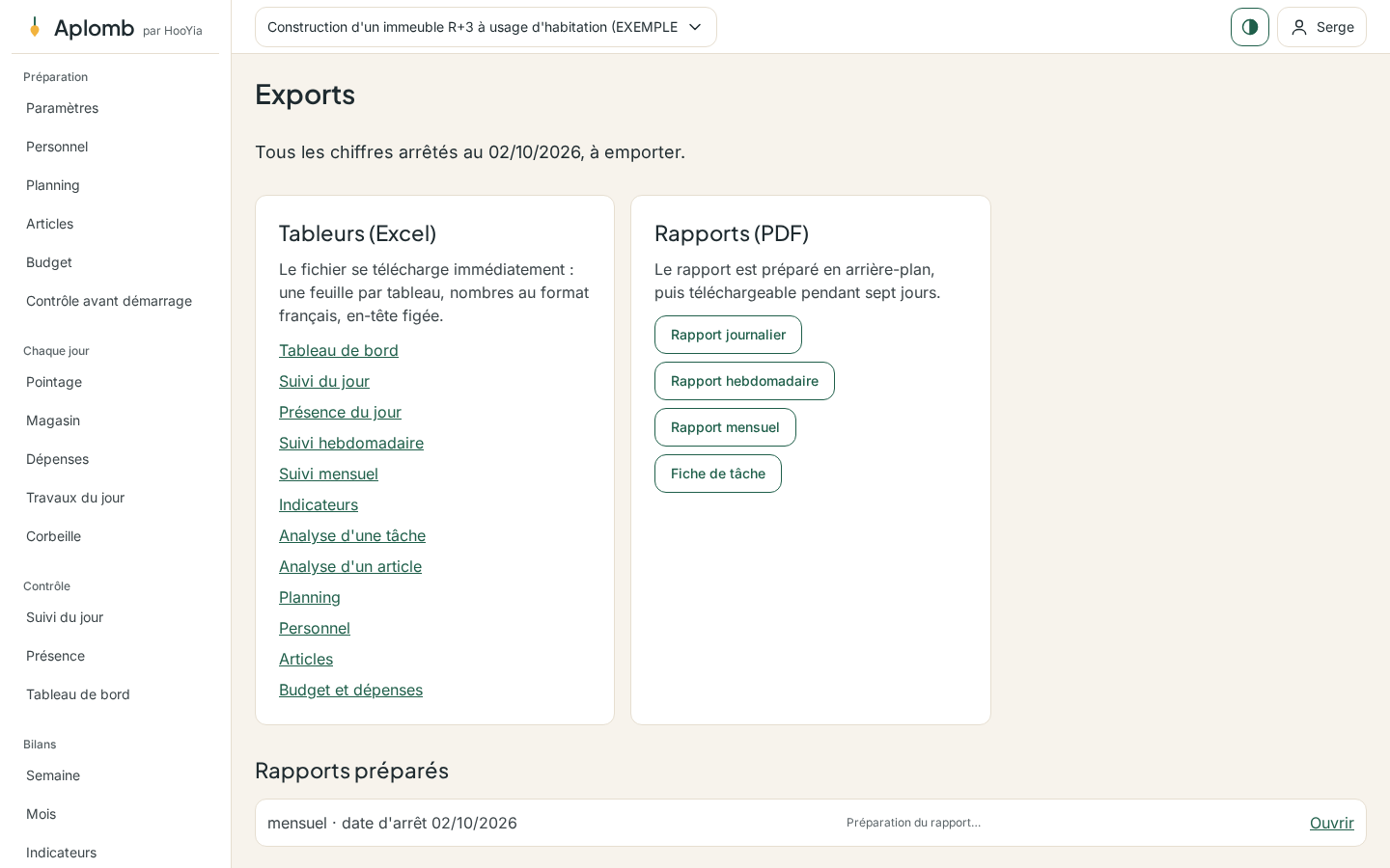 Les exports